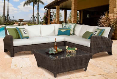 South Sea Rattan Sectional Sets