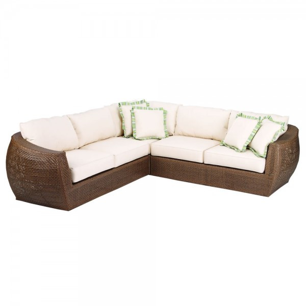 Sunset West Huntington 3 Piece Wicker Sectional - Replacement Cushion
