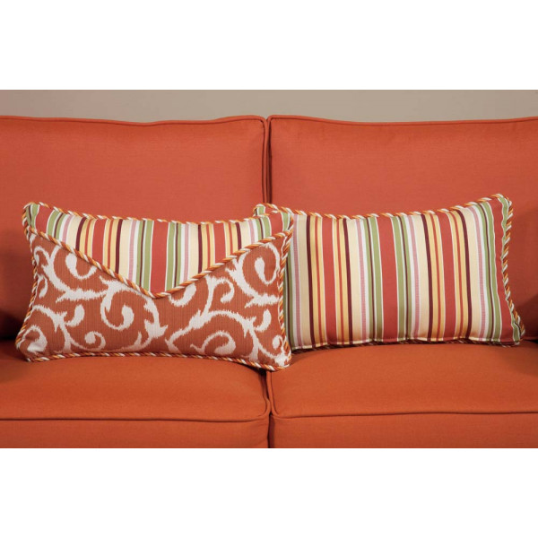 South Sea Rattan All Weather Apricot Small Throw Pillow