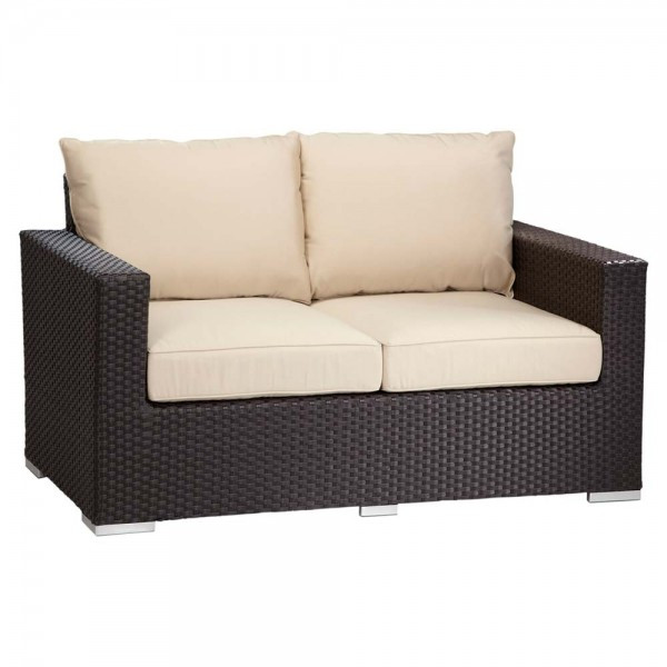 Sunset West Solana Wicker Loveseat - Replacement Cushions