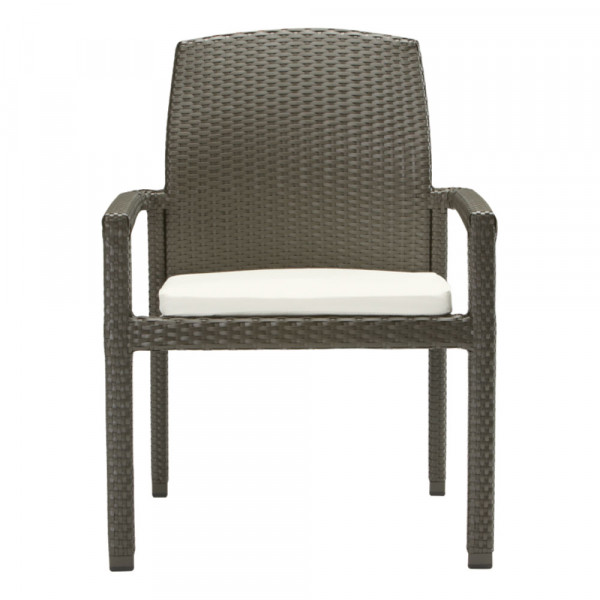 Tropitone Evo Wicker Dining Chair with Seat Pad