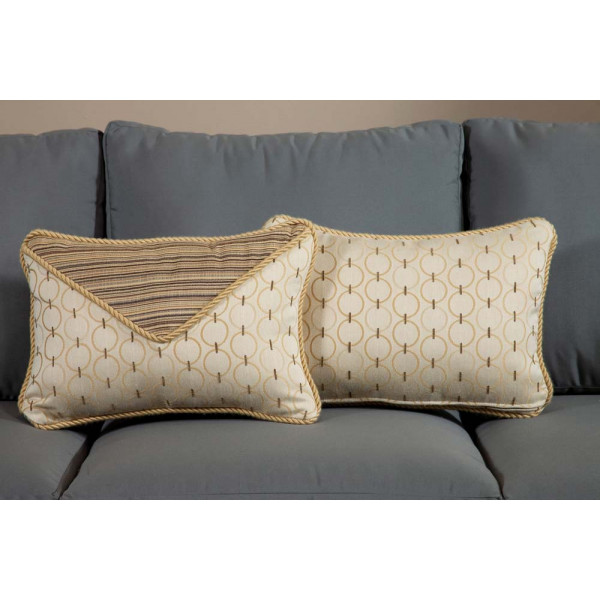 South Sea Rattan All Weather Aura Small Throw Pillow