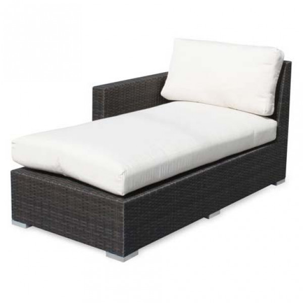 Source Outdoor Lucaya Left Arm Facing Wicker Chaise Lounge