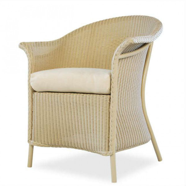 Lloyd Flanders Wicker Dining Chair with Full Skirt