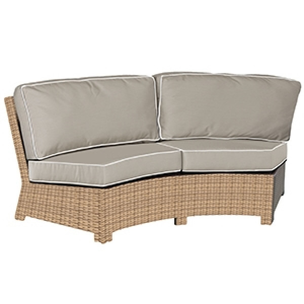 Forever Patio Barbados Wicker Curved Sofa - Biscuit  Wicker