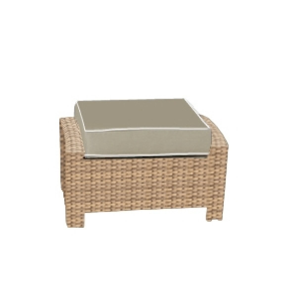 Forever Patio Barbados Wicker Rectangular Ottoman - Biscuit Wicker