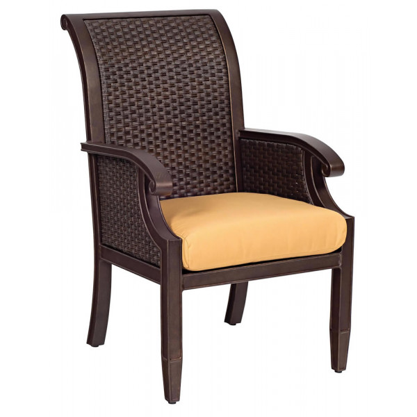 WhiteCraft by Woodard Del Cristo Wicker Dining Chair - Replacement Cushion