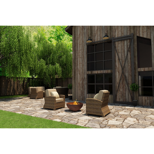 Forever Patio Cypress 2 Piece Wicker Chat Set
