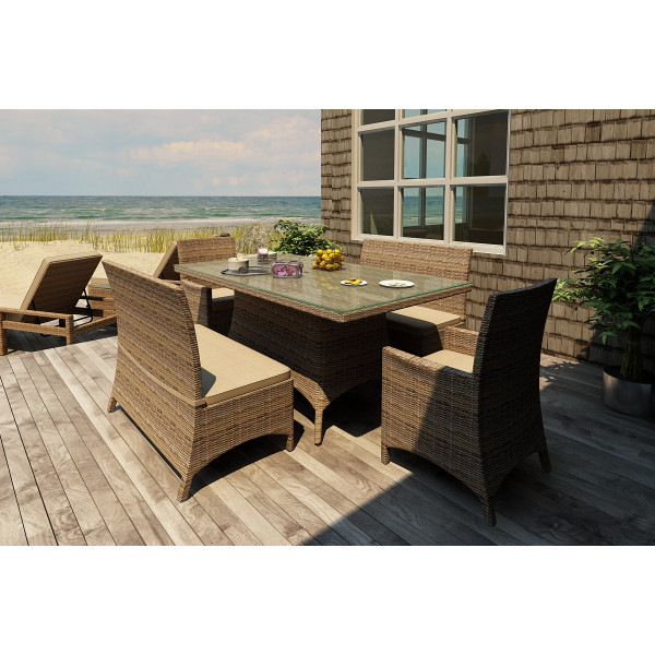 Forever Patio Cypress 5 Piece Wicker Dining Set