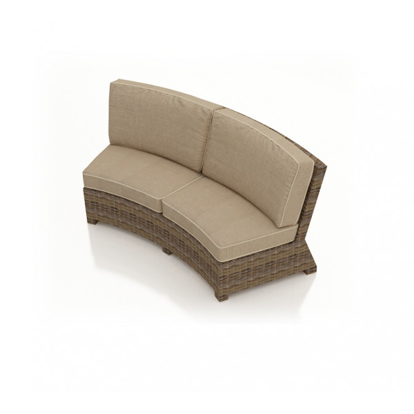 Forever Patio Cypress Wicker Curved Sofa