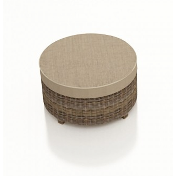Forever Patio Barbados Wicker Round Ottoman - Replacement Cushion