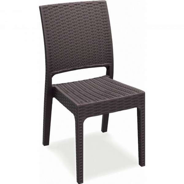 Compamia Florida Wicker Armless Dining Chair Pair - Brown