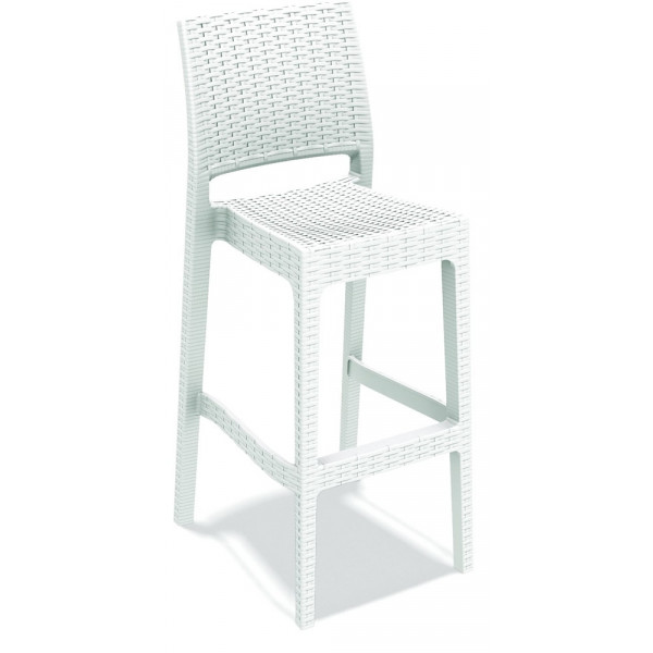 Compamia Jamaica Wicker Bar Chair Pair - White