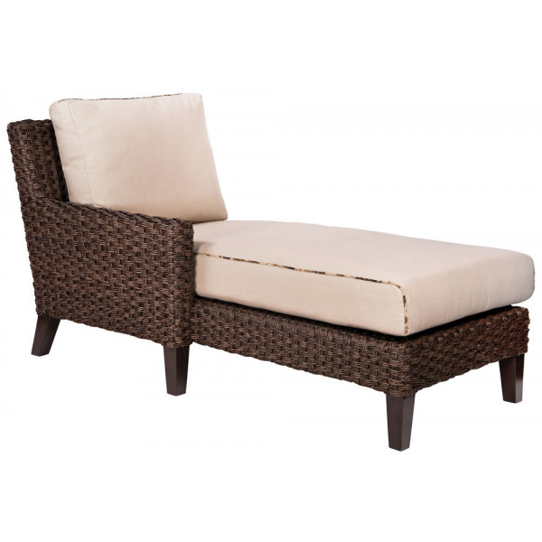 WhiteCraft by Woodard Mona Left Arm Facing Wicker Chaise Lounge - Replacement Cushion