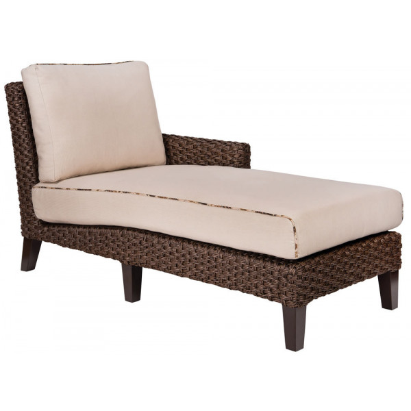WhiteCraft by Woodard Mona Right Arm Facing Wicker Chaise Lounge