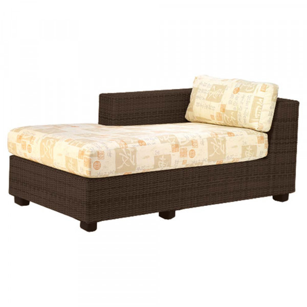 WhiteCraft by Woodard Montecito Left Arm Facing Wicker Chaise Lounge