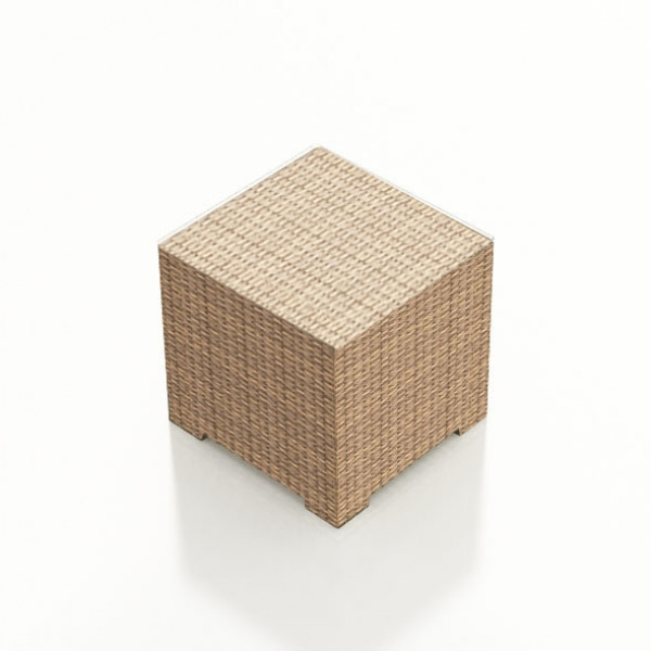 Forever Patio Hampton Wicker End Table - Biscuit Wicker