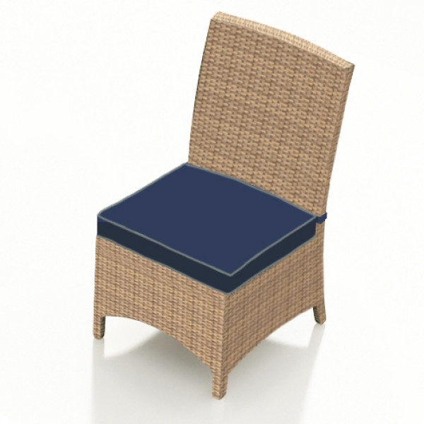 Forever Patio Hampton Armless Wicker Dining Chair - Biscuit Wicker