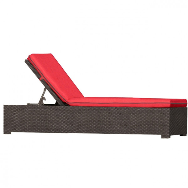 Forever Patio Barbados Adjustable Wicker Chaise Lounge - Ebony Wicker