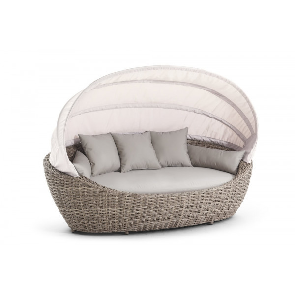 Domus Ventures Paradiso Large Wicker Daybed - White Pepper