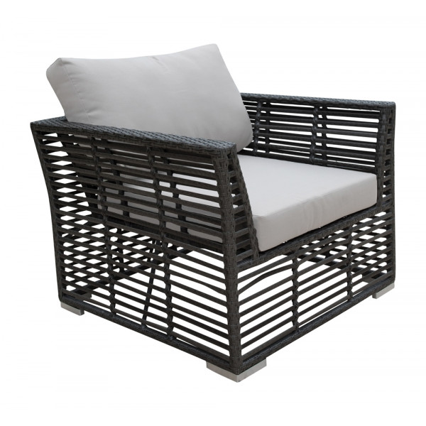 Panama Jack Graphite Wicker Lounge Chair