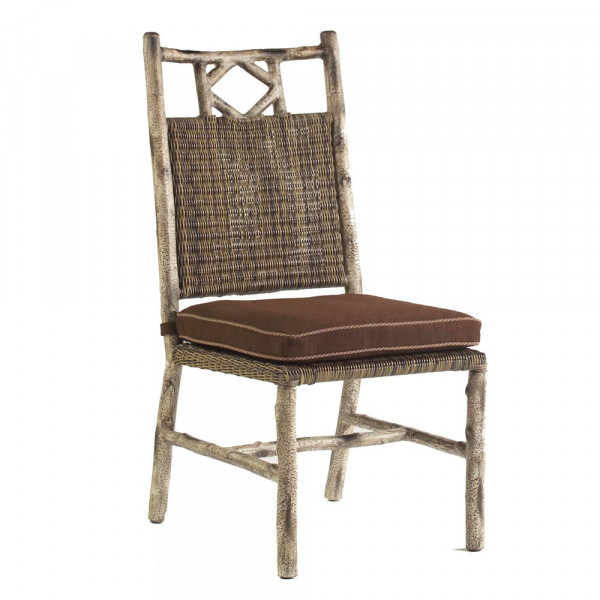 WhiteCraft by Woodard River Run Armless Wicker Dining Chair - Replacement Cushion