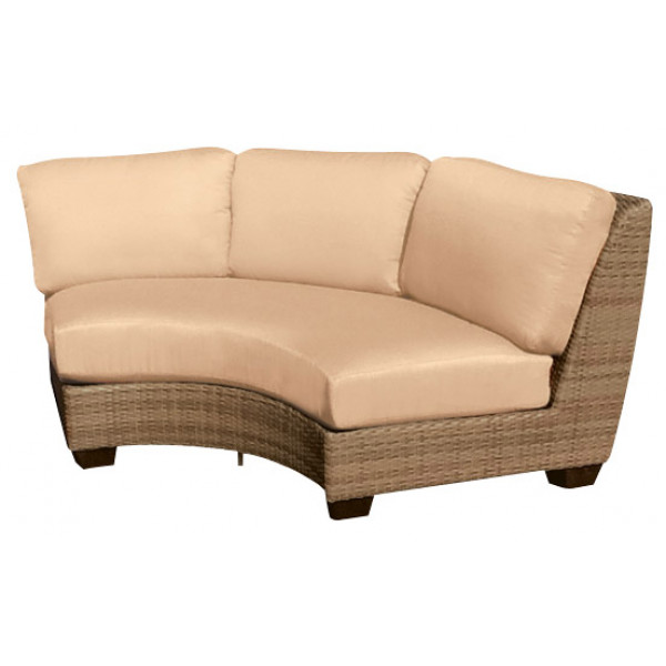 WhiteCraft by Woodard Saddleback Wicker Circular Sectional Sofa - Replacement Cushion