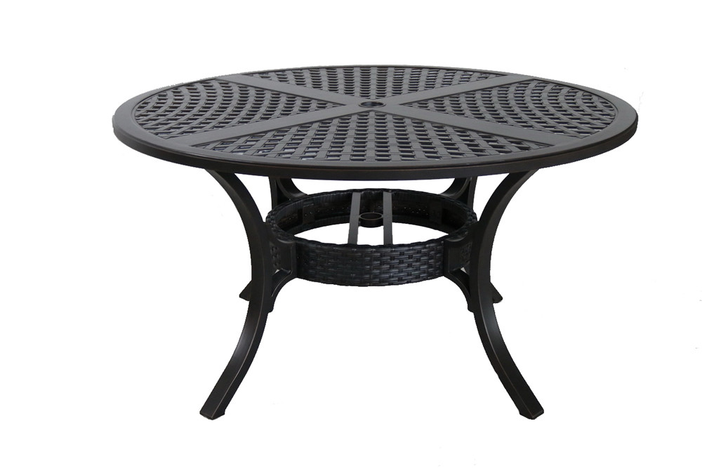 round wicker dining table Table dining wicker round honey tables outdoor inch jeco views furniture wholesale inc