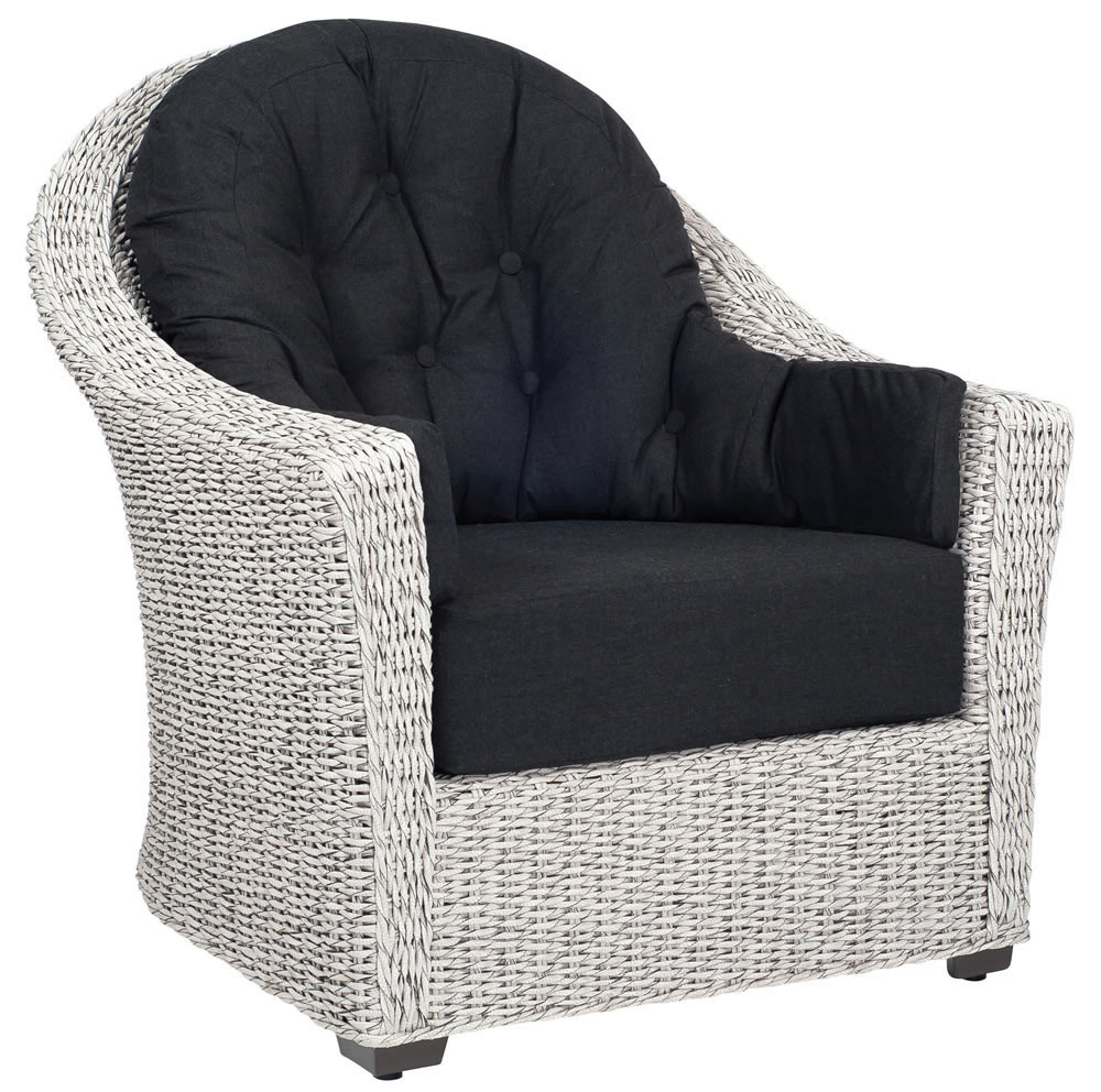 Black Woven Leather Lounge Chair | Chairs | Furniture 