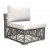 Panama Jack Graphite Armless Wicker Lounge Chair