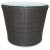 Source Outdoor Wave Wicker End Table