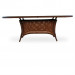 Grand Traverse 84" Oval Umbrella Table - Woven Top with Lay On Glass