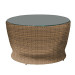 Forever Patio Barbados Round Wicker Conversation Table - Biscuit  Wicker