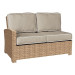 Forever Patio Barbados Left Arm Facing Wicker Loveseat - Biscuit  Wicker