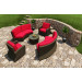 Forever Patio Barbados 5 Piece Wicker Curved Sectional Set - Ebony Wicker