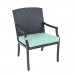 Sunvilla Veneto Wicker Dining Chair - Sunbrella Canvas Spa