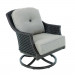 Sunvilla Veneto Wicker Swivel Lounge Chair - Sunbrella Cast Shale