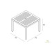 Harmonia Living Arbor Square 39" Wicker Dining Table - Specifications