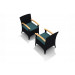Harmonia Living Arbor Wicker Dining Chair - Sunbrella Cast Lagoon