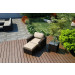 Harmonia Living Arden 3 Piece Wicker Lounge Set - Sunbrella Canvas Flax