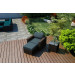 Harmonia Living Arden 3 Piece Wicker Lounge Set - Sunbrella Cast Lagoon