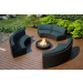 Harmonia Living Arden 3 Piece Wicker Curved Sectional Set - Sunbrella Cast Lagoon