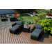 Harmonia Living Arden 5 Piece Wicker Lounge Set - Sunbrella Cast Lagoon