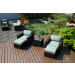 Harmonia Living Arden 5 Piece Wicker Lounge Set - Sunbrella Canvas Spa
