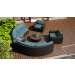 Harmonia Living Arden 6 Piece Wicker Curved Sectional Set - Sunbrella Cast Lagoon