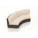 Harmonia Living Arden Wicker Curved Sofa - Sunbrella Canvas Flax