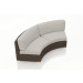 Harmonia Living Arden Wicker Curved Sofa - Sunbrella Cast Silver