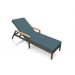 Harmonia Living Arden Adjustable Wicker Chaise Lounge - Sunbrella Cast Lagoon