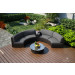 Harmonia Living Arden 4 Piece Wicker Curved Sectional Set - Sunbrella Canvas Charcoal