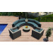 Harmonia Living District 6 Piece Curved Sectional Set - Sunbrella Cast Lagoon